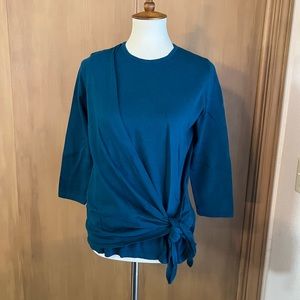 J. Jill Persian blue pullover tie-knot detail sweater, small